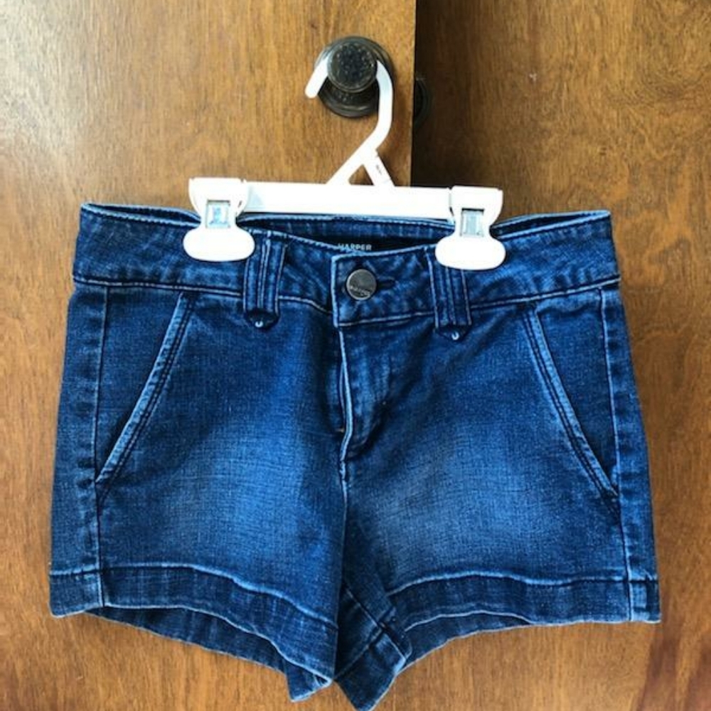 Blue denim shorts